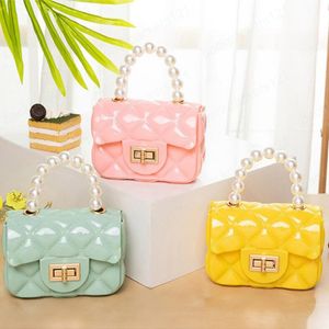 Vrouwen Mini Jelly Portemonnees Leuke PVC Crossbody Tassen voor Vrouwen Munt Portemonnee Meisjes Parel Handtassen Dames Clutch Bag