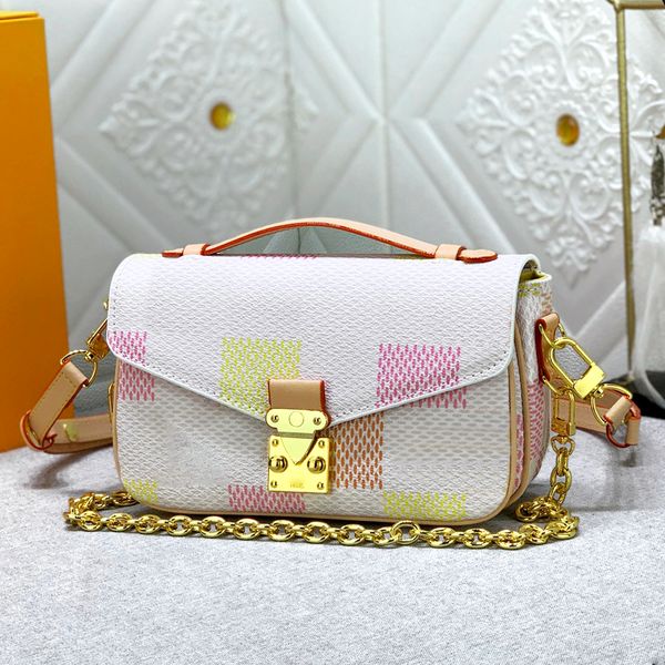 Mujer mini mensajero bolso cruzado de caramelo cadena de bolso de hombro bolso bolso de bolso nuevo calásico clásico pasto west metis flap bolsas de designación de mensajería