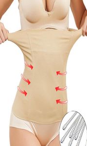 Vrouwen modelleren riem taille trainer afslanke bruiloft body shaper postpartum buikstrook trekt onder lange torso corset3322677