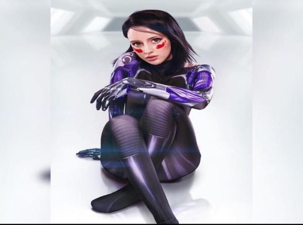 Disfraces de Cosplay de Moive Alita para mujer, mono de Lycra con estampado 3D de Alita Battle Angel, monos Zentai de Halloween para mujerFema9085959