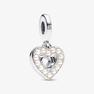 Bijoux pour la fête des mères pour femmes, collier pour maman, pendentif d'amour, breloques, perles en forme de cœur, DIY, adapté au Bracelet de créateur Pandora, 2023