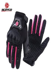 Guantes de motocicleta femeninos Pink Summer Mitten Bitten Racing Hermoso Lycra Lycra Sports Bicycle Cycling Motorbike Glove Motocross3920971