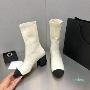 Femmes Moto Botte Haute Cuir De Veau Brillant Beige Foncé Noir Bottines Hautes Imperméables Boucle Lacets Chaussures Décontractées D'hiver Martin Bottes De Neige Boîte