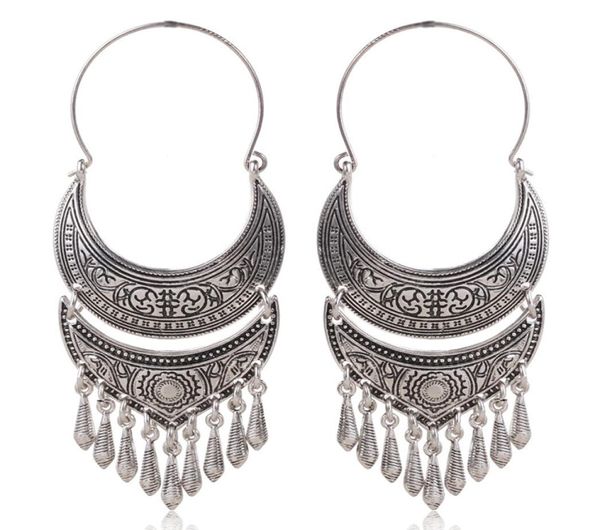 Mujeres Múltiples tipos Vintage Aleación antigua Pendientes de caída de plata de cobre Anchor colgantes accesorios de joyería casual3451825