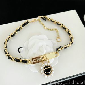 Vrouwen ketting choker kettingbrief 18k goud vergulde tassel kettingen ontwerper hangerse sieraden accessoires zb2d
