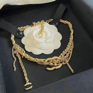 Vrouwen ketting choker kettingbrief goud vergulde kwastje kettingen designer ketting hanger sieraden accessoires cadeau