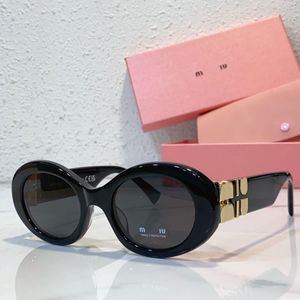 Femmes nouveau Miu aperçu lunettes de soleil concepteur yeux de chat rond noir acétate fibre avant cadre classique mode lunettes de soleil SMU15WS