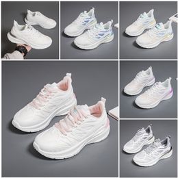 Dames Nieuwe lopende wandelschoenen Men Flat Shoes Soft Sole Fashion White Black Pink Bule Comfortabele sport Z1628 GAI 634 762 500