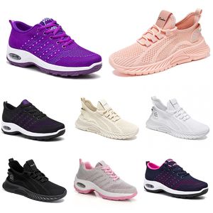 femmes nouvelles chaussures hommes randonnées en cours d'exécution chaussures plats softs semelle mode violet blanc noir confortable sport couleur bloquer q85-1 gai