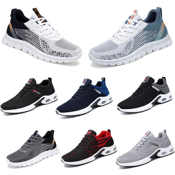 Femmes nouvelles chaussures Running Men Randage chaussures plates Soft Sole Fashion Blanc noir rose rose Bule confortable D6 Gai 27 WO