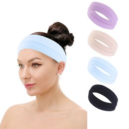 Vrouwen niet -slip sport hoofdband yoga hoofdband elastische haarbanden rennen fitness hoofdenkleding tulband zweetband make -up haaraccessoires