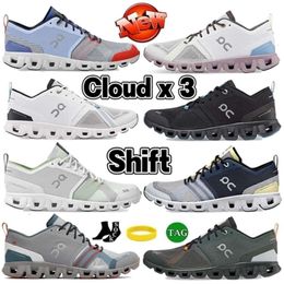 Dames op hardloopschoenen Heren Cloud x 3 Shift-schoen Mode Heather Glacier Niagara White Heron Black Niagara Sport Heren Mesh Low Runner Outdoor Platte sneakersbla