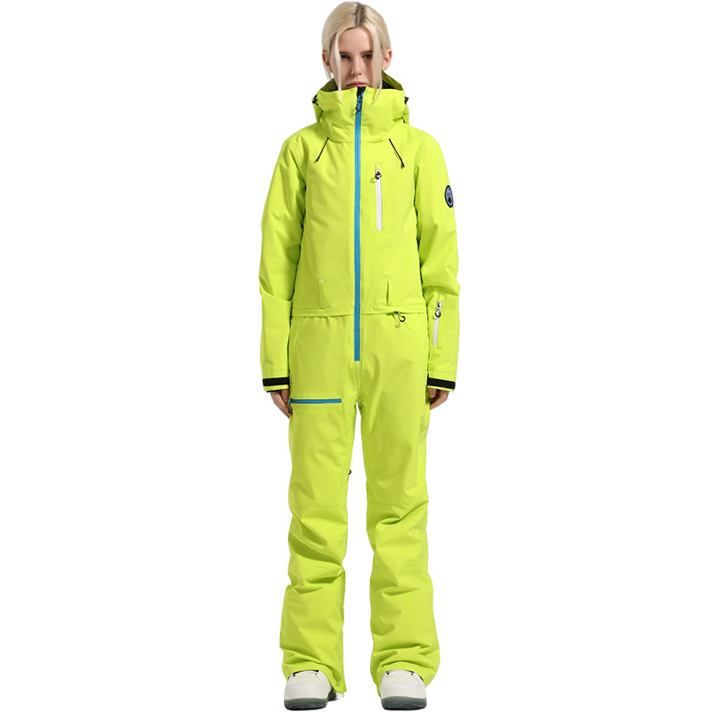 Frauen ein Stück Skiganzug Winter Kleidung Jumpsuit wasserdichte winddichte wärde verdickte thermische Outdoor -Sportkleidung für Ski -Snowboard