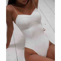 Vrouwen één stuk badpak 2022 push-up vrouwelijke badmode sexy monokini hoge taille zwemmen pakken beachwear badpak Y220423