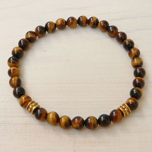 Bracelets à brins pour femmes ou hommes, Bracelet extensible en pierre naturelle, œil de tigre, bijoux en perles, bon cadeau pour ami