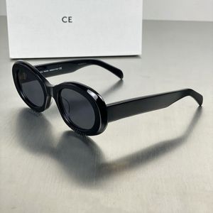 Mujeres Gafas de sol ovaladas Doups Triomphe Retro CL gafas de sol con montura de metal Lujo Celins Havana Diseñador Moda Damas Hombres Pequeñas gafas de sol ovaladas Tonos de concha de tortuga