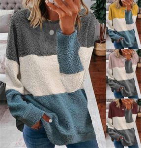 Vrouwen Oversized Sherpa Trui Winter Teddy Pluizige Fleece Trui Plus Size 5XL Warme Tops Dames Casual Streetwear Women039s S8994614