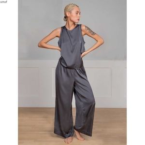 Vrouwen pyjamapak lente zomer vrouwelijke huiskleding sets mouwloze gekruiste terug vest losse broek tweedelig sets wlua