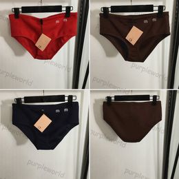 Femmes culotte sexy basse hauteur bikinis sous-vêtements coton couloir de couleur solide culotte intime la lingerie