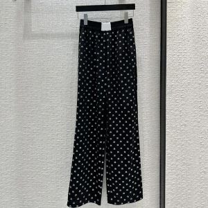 Pantalons pour femmes, vêtements d'été à la mode, taille haute, lettres fines et droites, jambes larges, robe Chic, 2023
