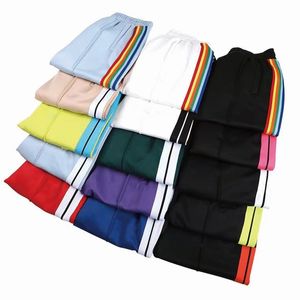 Damesbroek designer regenboogbroek handpalmen Dezelfde mannen en vrouwen voor Pant 2023SS Joggerbroek Trend joggingbroek Casual losse strepen Jogger met trekkoord