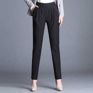 Femmes pantalon printemps été mode femme solide taille haute ample sarouel pantalon crayon décontracté cargo streetwear 210608