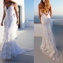 Femme Fête Longue robe automne hiver blanc sexy dentelle V cou backless up up maxi bodycon robes vestidos verano 240415