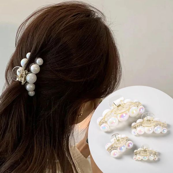 Femmes Perle Hair Claw Clip sirène Nouveau cheveux Crabe Crabe Hairpin Girls Fashion Ponytail Hotder Headwear Hair Accessoires