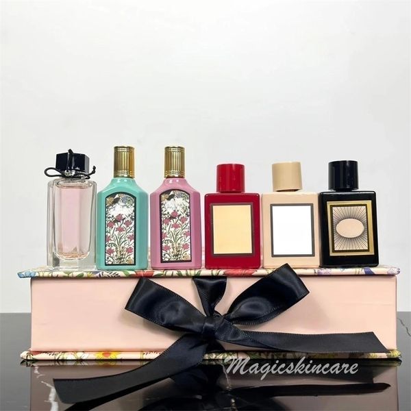 Parfum femme 5ml * 6 Set Flora Bloom EDP EDT Parfum intense pour Lady Girl avec une bonne odeur Spray de haute qualité Coffret cadeau Free Ship xs1
