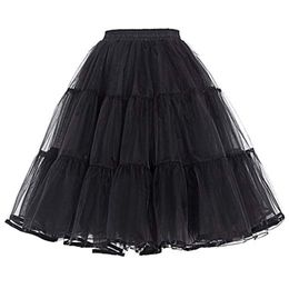 Vrouwen petticoat onder kleding 60 cm lengte bruidsfeest petticoat taille grootte voor 60-100 cm aanpassen zomer crinoline no hoepel