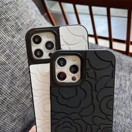 Dames telefoonhoesje ontwerper voor iPhone 13 Pro Max 12 11 xs Max XR Telefoons Cases 3D Silicagel Bloemparen Telefoonbedekking Hoge kwaliteit