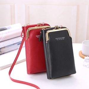 Femmes Téléphone Crossbody Body Pu Leather Mini épaule Messager Sac Voyage Portable Coin Purse Card Sacs Sacs pour les portefeuilles pour filles