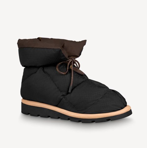 Femmes Oreiller Confort Cheville Botte Matelassé Remplissage Designer Dame Hydrofuge Nylon Caoutchouc Semelle Extérieure Bottes