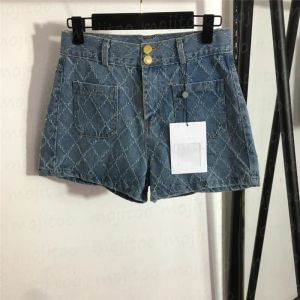 Femmes Plaid Denim Shorts pantalon taille haute décontractée taille haute marque de luxe dame pantalon court vêtements