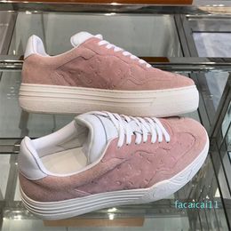 Dames platform schoenen plateau groovy greepers ontwerper gemaakt zacht suede kalf onderscheiden emed kanten trim oversized iconische bloemenfunctie damier patroon