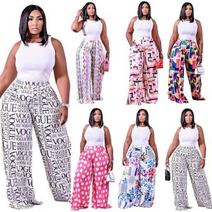 Femmes grande taille pantalon ample décontracté pantalon à jambes larges pantalon d'été printemps vêtements mode vêtements de rue XL-4XL