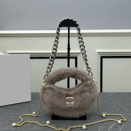 Femmes en peluche nouveau sac sous les bras sacs à bandoulière classiques sac à main arrière sacs à aisselles de mode tissu éponge doux matériel qualité fermeture éclair portefeuille paquet sac à bandoulière sac à chaîne