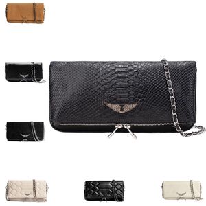 bolso de mujer Pochette Rock Swing Your Wings Zadig Voltaire bolsos de mano para hombre Bolso de baguette de diseñador con tapa de hombro Bolso de cuero de lujo bolso de mano Bolsos de mensajero cruzados