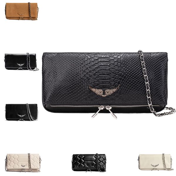 femme Pochette Rock Swing Your Wings Zadig Voltaire sac fourre-tout homme sacs à main épaule Flip designer sac baguette en cuir luxe sac à main pochette bandoulière sacs messager