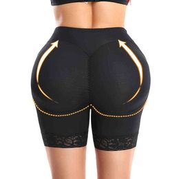 Vrouwen Premium Butt Lifter Slipje Naadloze Big Hip Pads Enhancer Ondergoed Pegded Panty Shaper Fake Ass Booty Lift Shorts Corset Y220411