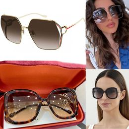 Gafas de sol cuadradas para mujer, gafas de sol de diseño, cambio clásico de color, gafas ópticas transparentes, caja de encuadernación original, gafas de sol GG1322SA GG1021S