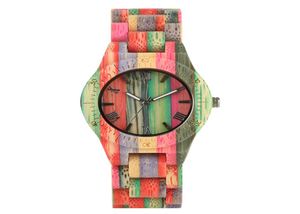 Vrouwen kwarts bamboe kijkt houten horloge voor dames dames039 horloges handgemaakte natuurlijke armband analoge luxe polshorloge 2012154058848