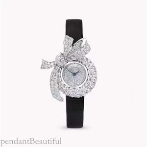 Dames quartz horloge Tildas Bow Full Diamond Butterfly strik polshorloge ronde zirkoon wijzerplaat klok voor dames