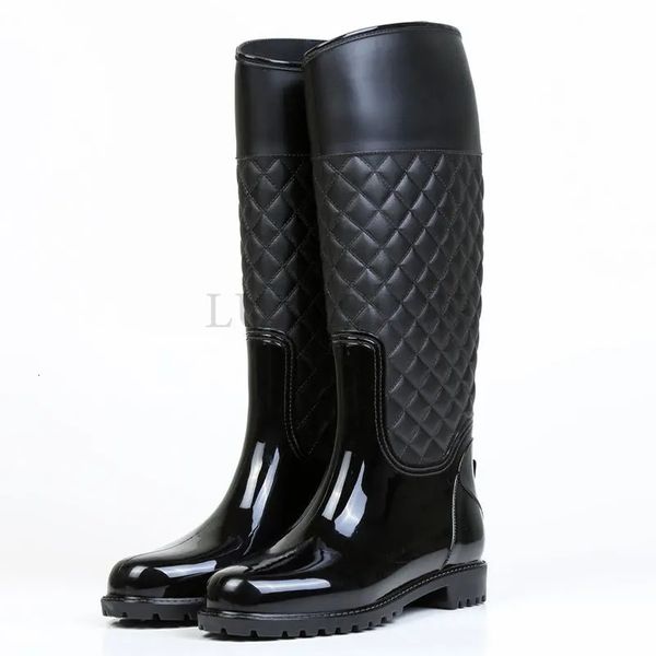 Femmes bottes de pluie dame chaussures d'eau de pluie bottes de pluie en plein air bottes de pluie en caoutchouc Pvc italien chaussures imperméables pour dame 240226