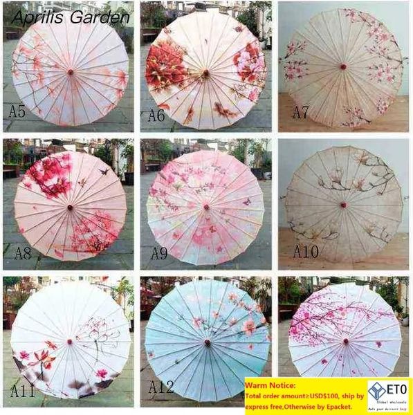 Femmes Pluie Parapluie Chinois Fengshui Soie Danse Poney Japonais Décoratif Bambou Huile Papier