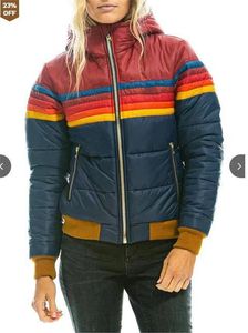 LGBT Vrouwen Regenboog LGBTQ Streep Rits Capuchon Jassen Katoen Gevoerde Kleding Koreaanse Versie Vintage Slanke Bovenkleding Oversized XS-3XL