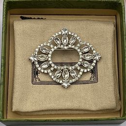Vrouwen retro broche klassieke antieke stijl zonnebloem diamant 925 zilveren strassbroches stijlvolle feestjuwelen accessoires