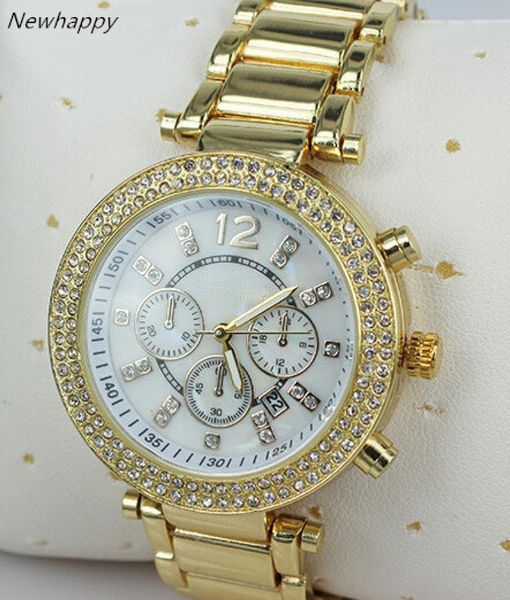 Femmes Rhinestone Diamond Regches de la mode Dames Matchs Watch Imitation Conch Dial Wrist Watch Reloj sur 1021274