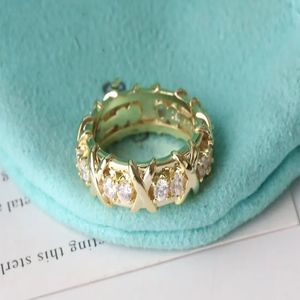 damesring Luxe Designer ringen heren merk zirkonia fashion ringen verstelbaar 18k verguld