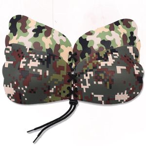 Vrouwen touw camouflage beha vliegenvleugels vorm siliconen push-up zelfklevende voorkant sluiting kleverige borst tepel bras ljja2622